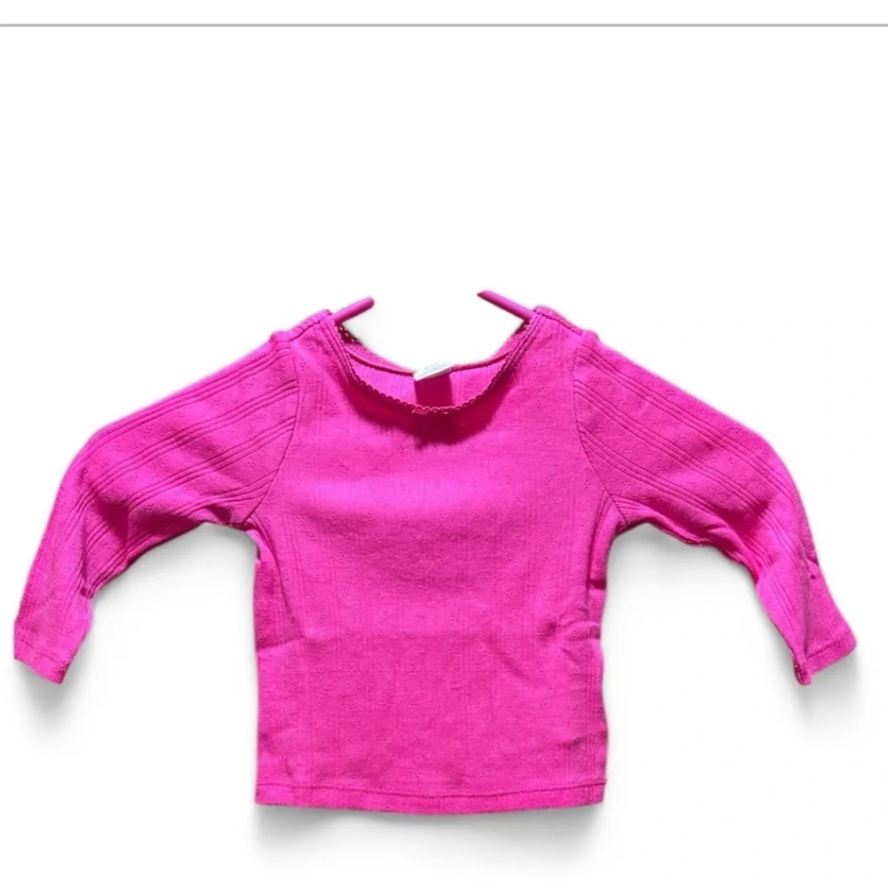 NWT GAP Vibrant Pink Kids Long Sleeve Top